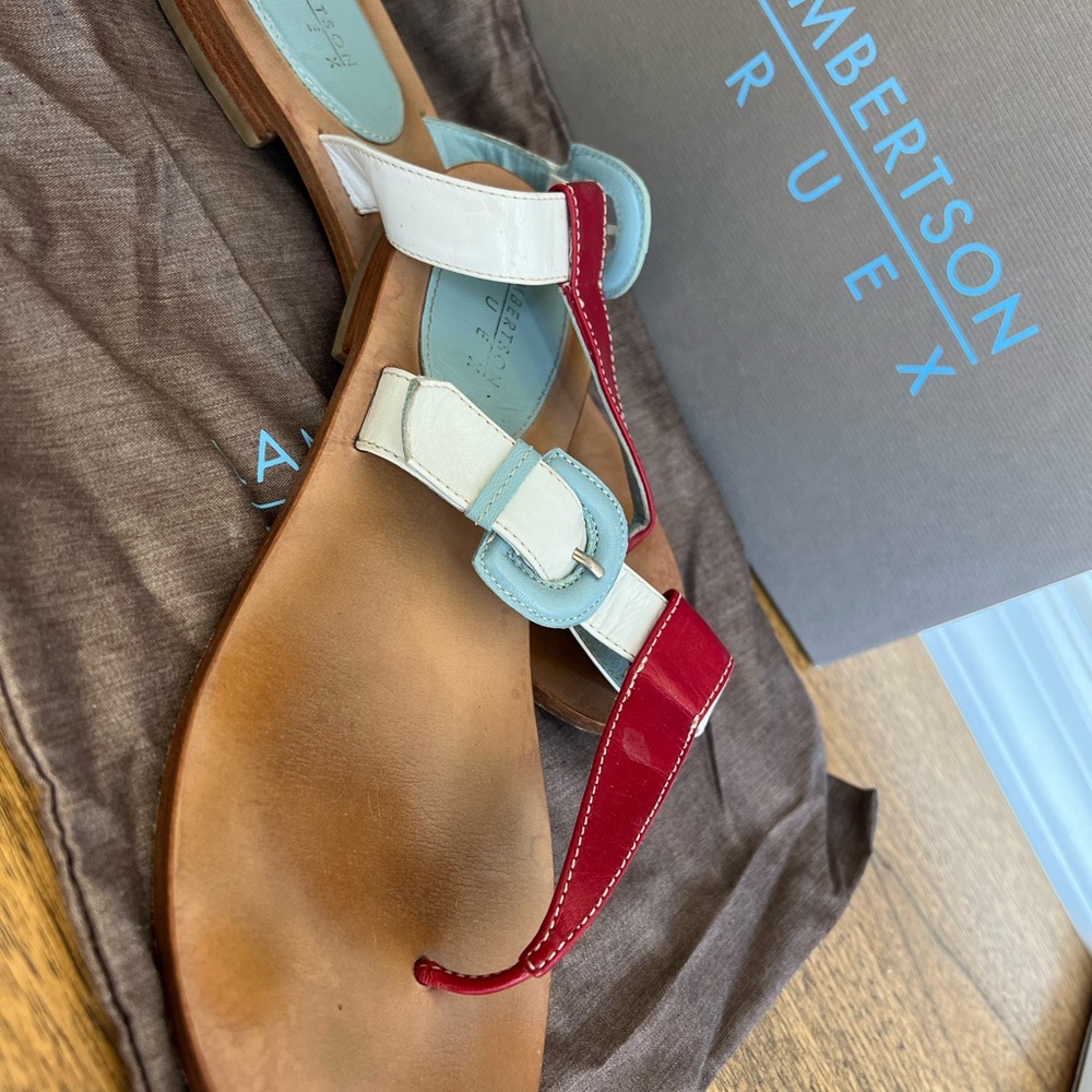 Lambertson truex leather thong sandals